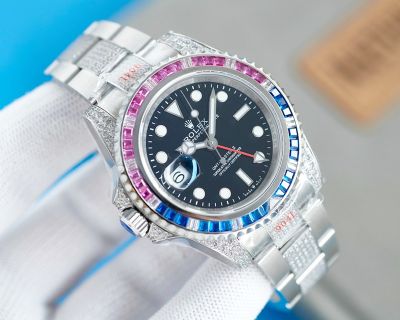 ROLEX GMT-Master II 40MM 904L Steel Etc2836 Movement Black Watch